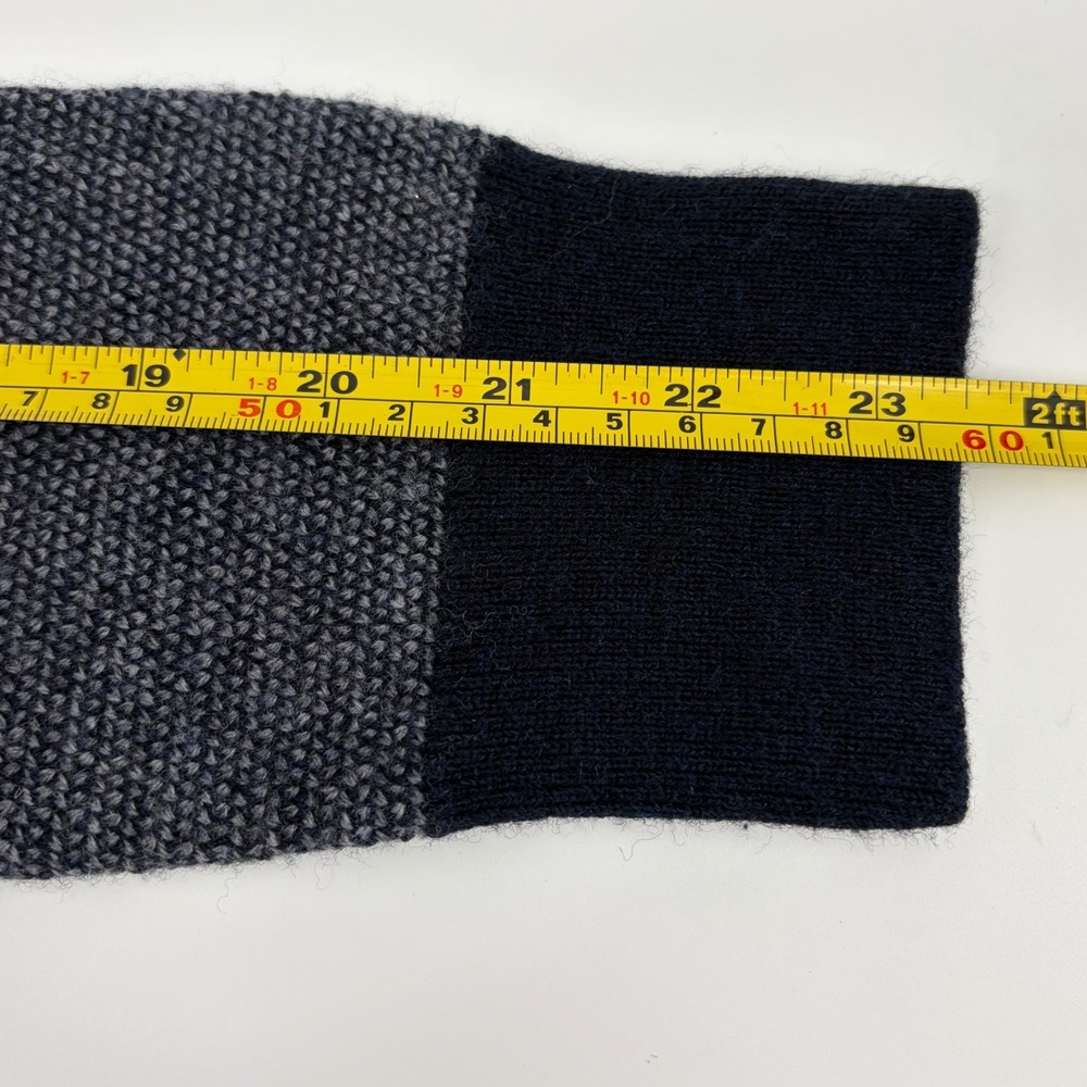 UNTUCKit Belguardo Jacquard 1/4 Zip M Sweater Medium Navy Extra Fine Merino WOOL - Picture 9 of 9